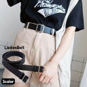 送料無料 ベルト レディース 女性 婦人用 バックル シンプル 太め おしゃれ シンプル 穴あり サイズ調整可能 レザー調 カジュアル ブラック 黒 ウエストマ...