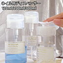 送料無料 ディスペンサー ネイルリムーバー入れ ネイル用品 120ml 200ml 300ml ポンプ ボトル プッシュ式 キャップ ジェルリムーバー ネイルケ...