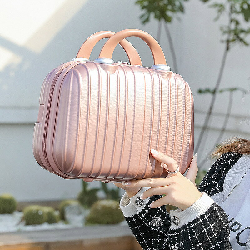 Plus Naoの送料無料 スーツケース トミニランクケース キャリーバッグ トラベルバッグ 手提げ 小型 コンパクト 機内持ち込み 便利 かわいい おしゃれ 旅行 トラベル ユニセックス 女性用 男性用 ローズゴールド シルバーカラー 緑｜アングル3