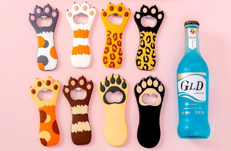 送料無料 栓抜き ボトルオープナー マグネット付き 猫の手 肉球 ネコ キャット 猫 ヒョウ クマ かわいい おしゃれ 磁石 マグネット プレゼント ギフト キッチン用品 plusnao-10364635 Plus Nao サンプル画像2