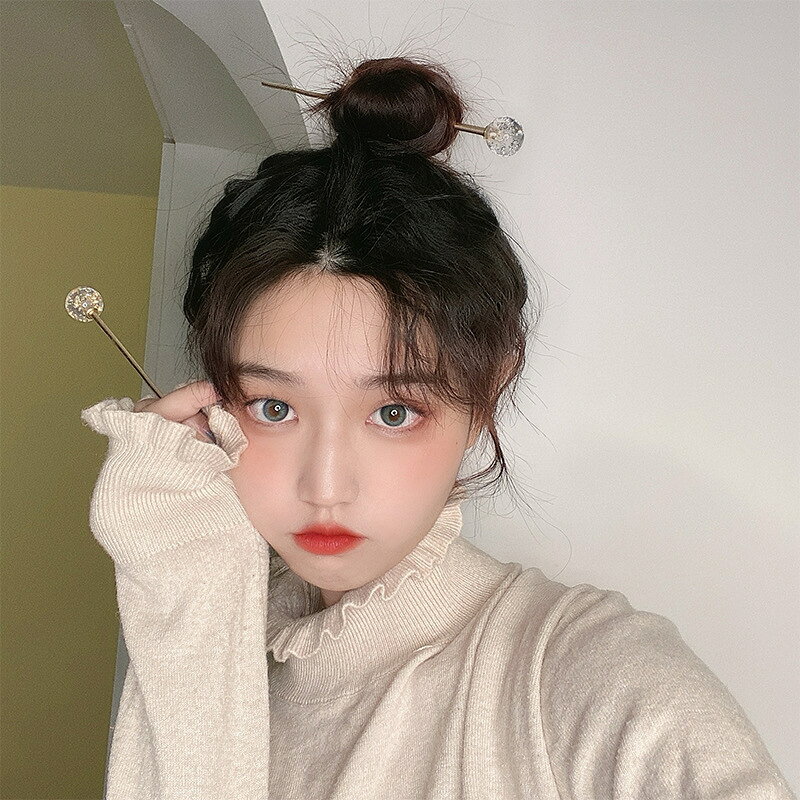 送料無料 簪 かんざし レディース 女性 ヘアアクセサリー ストレート ラウンド 丸 ...