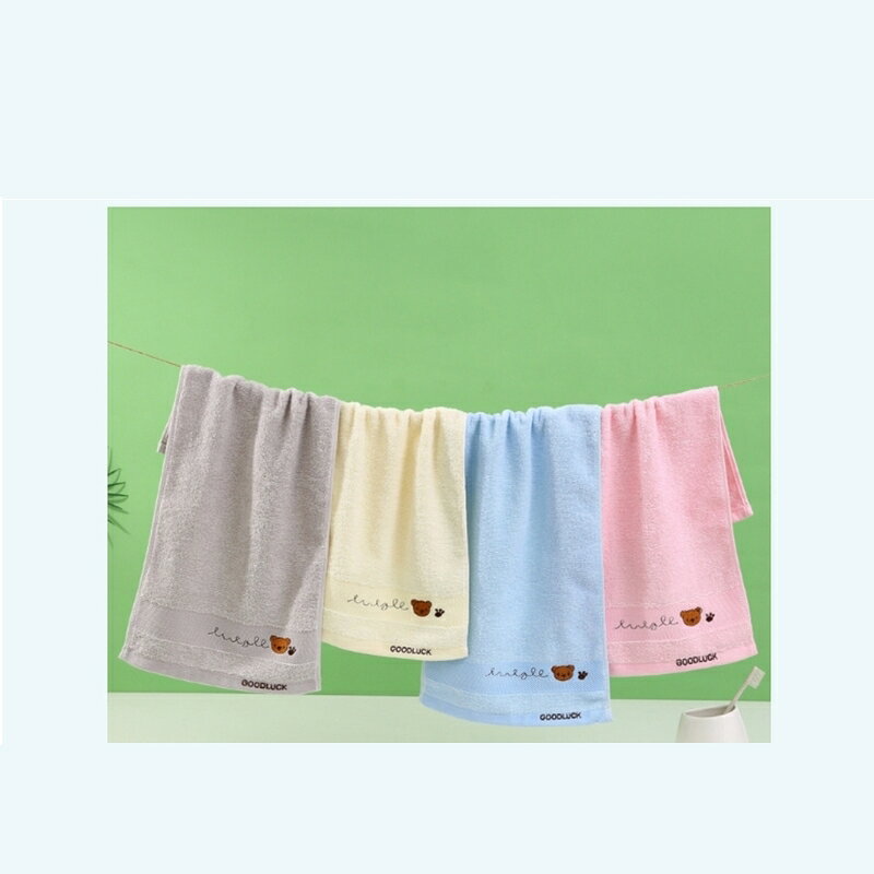 Plus Naoの送料無料 フェイスタオル タオル 単品 キッズ 子ども 子供用タオル 洗面タオル 洗顔 顔拭き 男の子 女の子 クマ ワンポイント かわいい カラバリ豊富｜アングル3