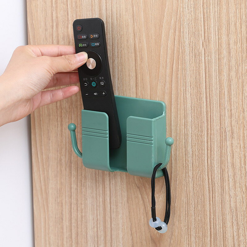送料無料 収納ラック リモコンラック スマホラック ウォールラック 壁面収納 壁掛け ケーブルホルダー ケーブルフック 粘着式 日用品雑貨 多用途 台所 キッチン 寝室 玄関 リビング 小物入れ 後付け 穴あけ不要 シンプル かわいい 省スペース 便利グッズ 白 青 黄 ピンク 緑 plusnao-10373343 Plus Nao サンプル画像3