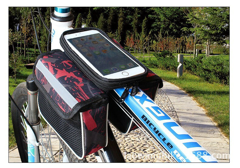 送料無料 フレームバッグ サイクルバッグ 自転車バッグ フロントバッグ スマホ収納...