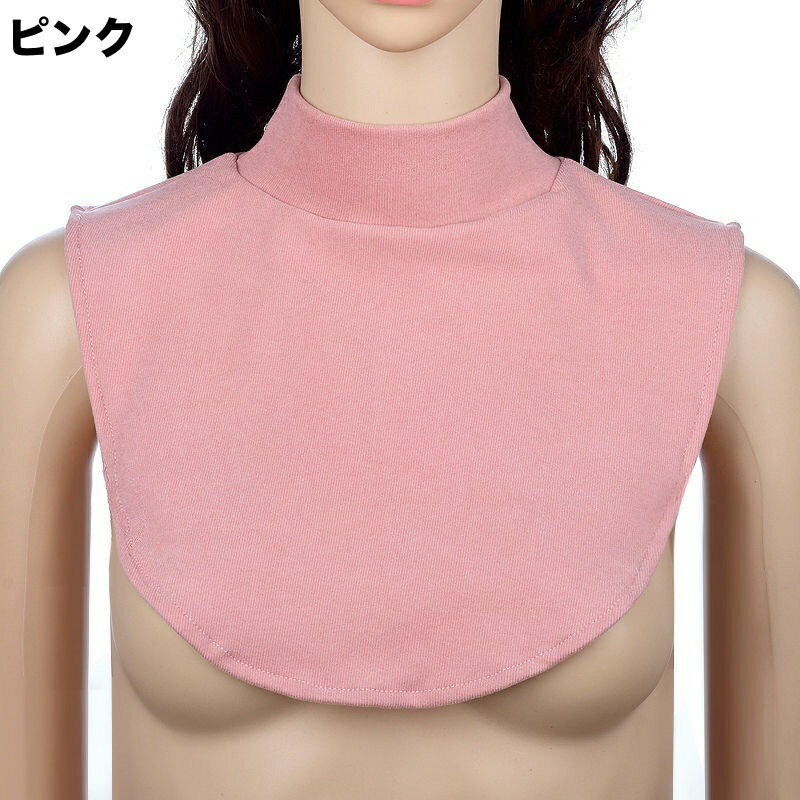 送料無料 付け襟 つけ襟 レディース 女性 ハイネック あったか 暖かい 秋 冬 フェイクカラー 無地 シンプル おしゃれ カジュアル レイヤード風 重ね着風 防寒 付け衿 カラバリ豊富
