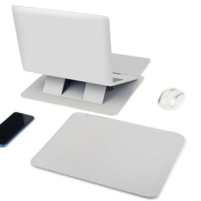 送料無料 MacBookケース スタンド付き レザー調 ノートパソコンケース マックブックケース タブレットケース ノートパソコンカバー カバー フェイクレザー ガジェット用品 防水 保護 耐衝撃 傷防止 滑り止め 単色 軽量 薄型 Pro Air 13 14 156インチ シンプル スマート 持ち plusnao-10378818 Plus Nao サンプル画像3