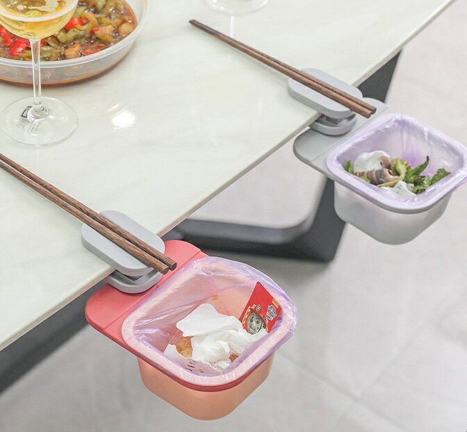 Plus Naoの送料無料 ゴミ箱 ダストボックス 食卓 挟む 机 つくえ テーブル キッチン 便利アイテム 取り付け 簡単 シンプル リビング ダイニング 収納｜アングル2