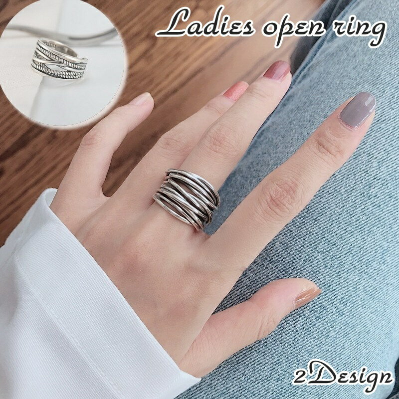 送料無料 リング 指輪 レディース 女性 女子 女の子 アクセサリー オープンリング モダン クール エレガント ごつい 幅広 かわいい おしゃれ シンプル サ...