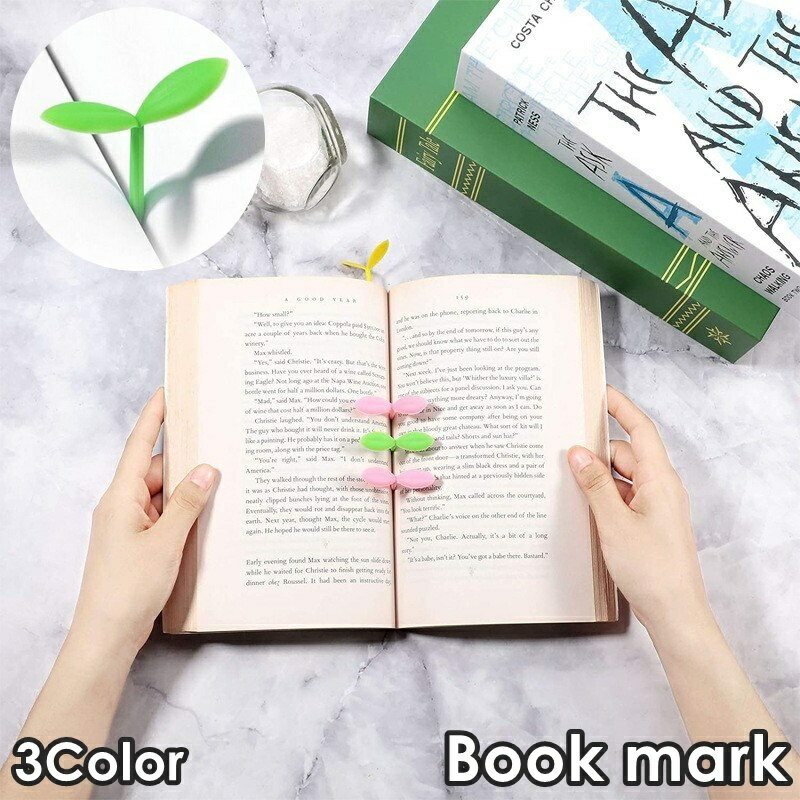 送料無料 ブックマーク 単品 1個 ブックマーカー しおり 栞 文房具 雑貨 新芽 葉っぱ リーフ 植物 かわいい コンパクト 本 オフィス 読書 手帳 プレゼ...