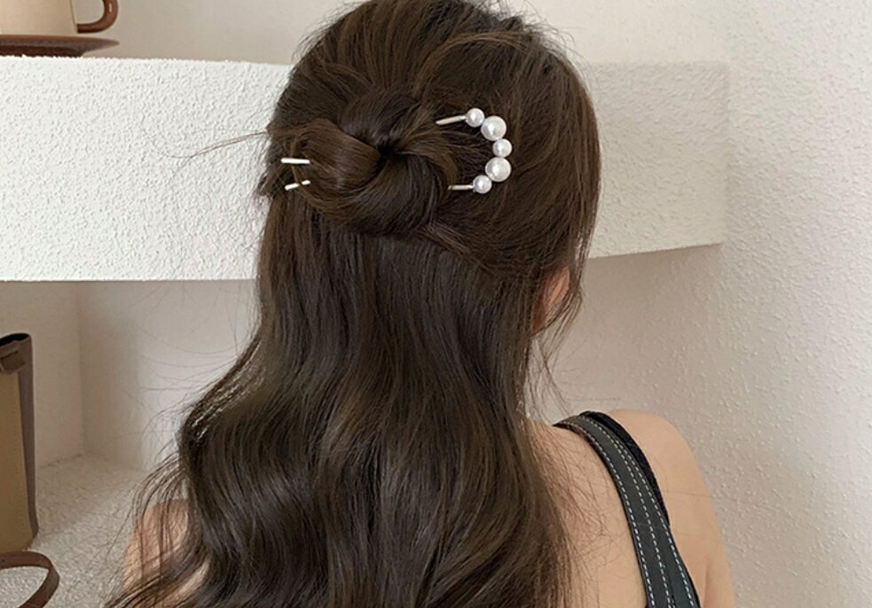 送料無料 ヘアピン Uピン 簪 かんざし U字 レディース 女性 ヘアアクセサリー フェ...