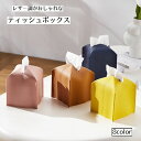 送料無料 ティッシュボックス ティッシュケース ティッシュカバー レザー調 フェイクレザー コンパクト おしゃれ リビング ダイニング 無地 カラバリ豊富