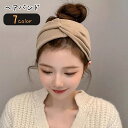 送料無料 ヘアバンド ヘッドバンド レディース 女性 ヘアアクセサリー ファッション雑貨 ターバン風 幅広 無地 ブラック グレー オフホワイト ブラウン シン...