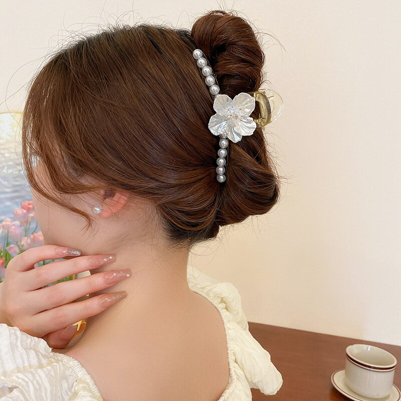送料無料 ヘアクリップ バンスクリップ ヘアアクセサリー レディース フラワー 花 ...