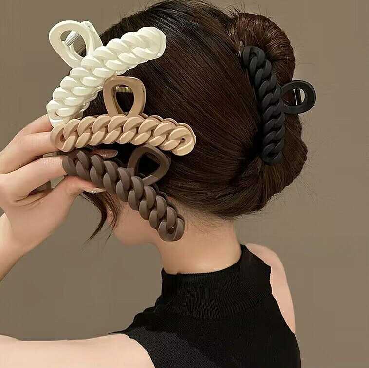 送料無料 バンスクリップ ヘアクリップ 2色セット レディース 女性用 ヘアアクセサ...