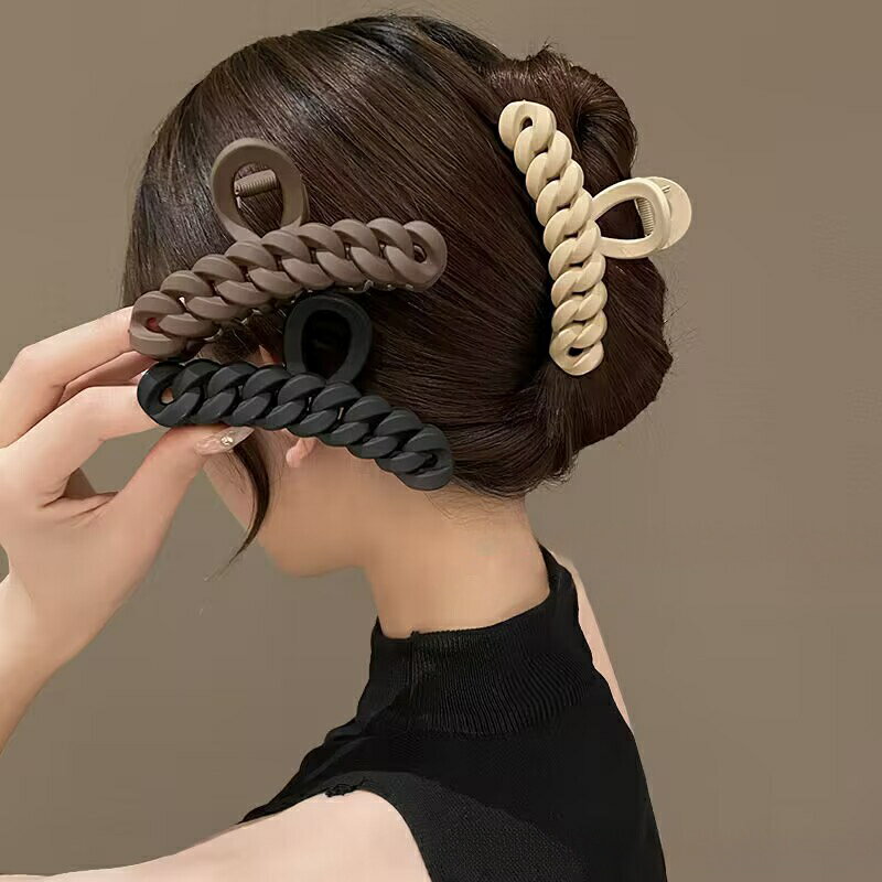 送料無料 バンスクリップ ヘアクリップ 2色セット レディース 女性用 ヘアアクセサ...