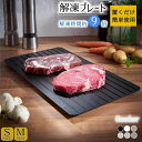 送料無料 解凍プレート 急速解凍 時短 粗熱取り アルミ 肉 魚 刺身 冷凍食品 解凍用プレート 解凍皿 自然解凍 置くだけ 電気不要 解凍トレー 解凍トレイ