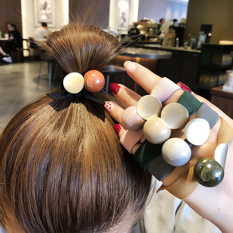 送料無料 ヘアゴム レディース ヘアアクセサリー 太め 丸 モダン ゴムバンド シン...