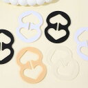 送料無料 ブラジャーストラップクリップ 3個セット ブラストラップクリップ 下着用アクセサリー ストラップ隠し ブラ紐隠し ズレ防止 ストラップバックル クリア ベージュ ブラック ホワイト 黒 白