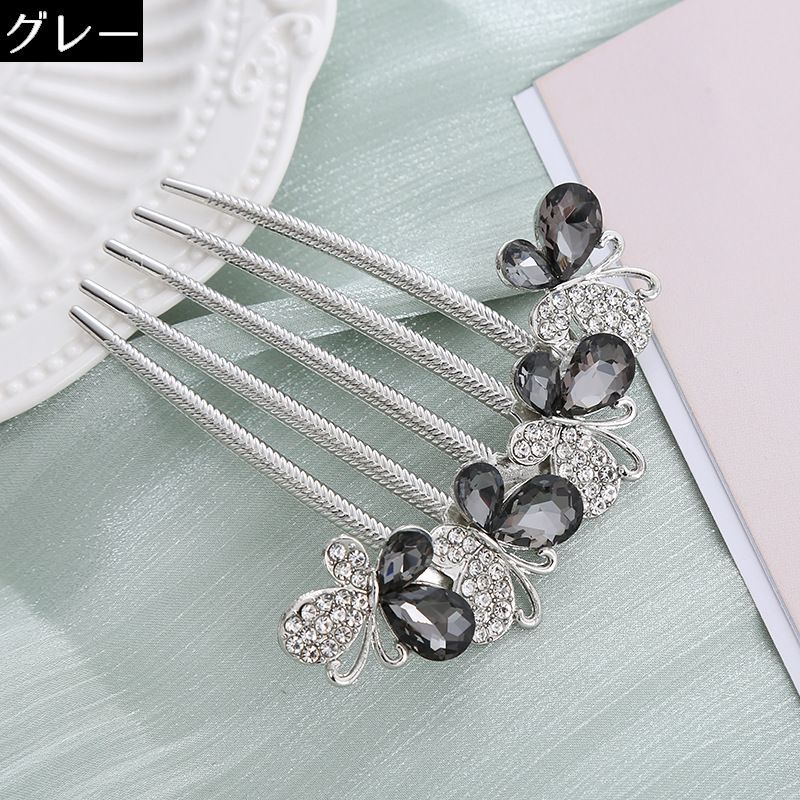 送料無料 ヘアコーム かんざし ヘアアクセサリー 髪飾り 髪留め 夜会巻き ヘアアレ...