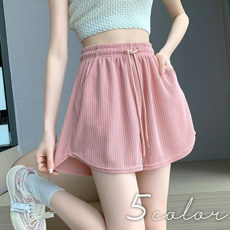 送料無料 ショートパンツ キュロット 短パン レディース 女性用 ショート丈 膝上丈 ショーパン 紐付き ..