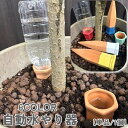 送料無料 自動水やり器 自動給水器 単品 1個 紅陶 陶器 ガーデニング用品 鉢植え 観葉植物 園芸 ペットボトル 挿すだけ 室内 屋内 おしゃれ かわいい お出かけ 留守簡単 お洒落 便利