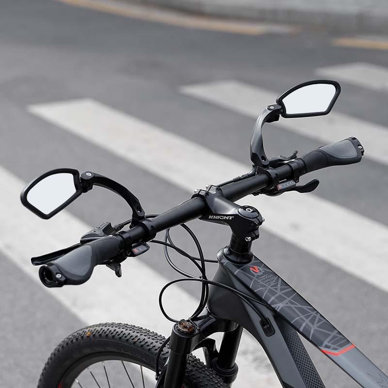送料無料 自転車用バックミラー単品 左 右 バーエンドミラー サイクルミラー 360度...