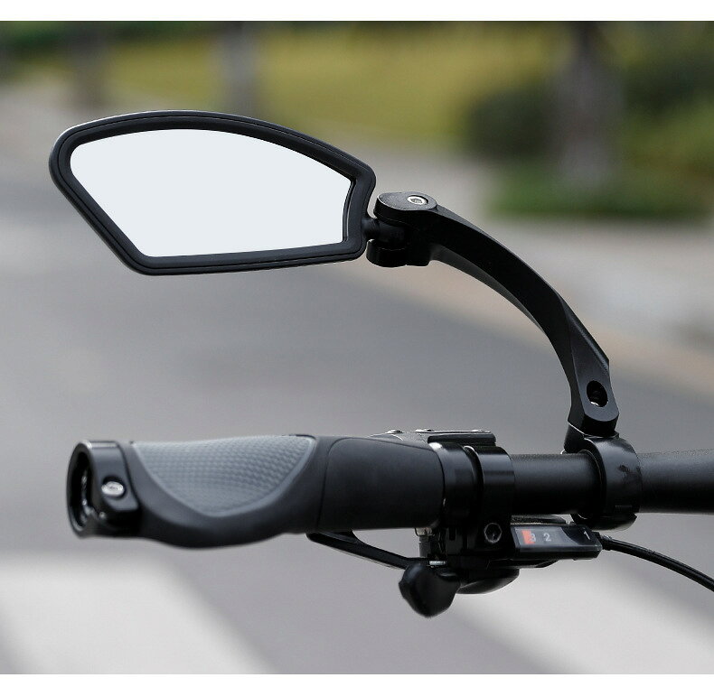 送料無料 自転車用バックミラー単品 左 右 バーエンドミラー サイクルミラー 360度...