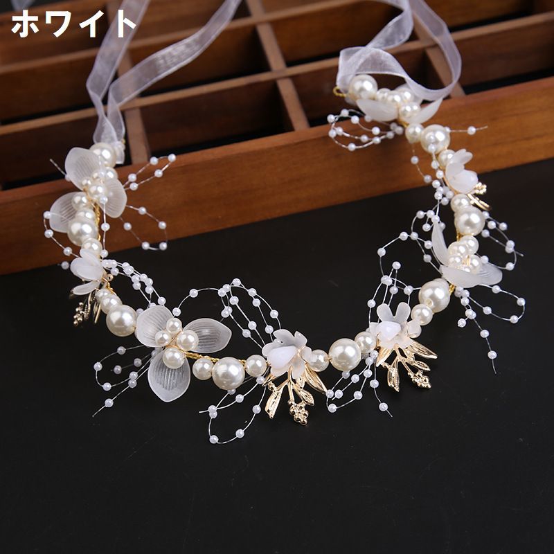 送料無料 花冠 ヘッドドレス 花かんむり カチューシャ ブライダル フラワーガール ...