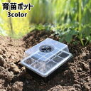 送料無料 育苗ポット 12穴 蓋付き 透明カバー 通気口 育苗トレイ 苗箱 種まき 発芽 育成 栽培 鉢 プラスチック 家庭菜園 野菜 植物
