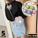 送料無料 ポシェット ポーチ ミニショルダーバッグ 子供 キッズ 女の子 PUレザー 軽量 小さめ 斜めがけ 肩掛け 花 フラワー 可愛い
