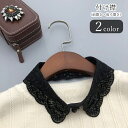 送料無料 付け襟 つけ襟 レディース 女性 ファッション雑貨 レース襟 スカラップ 前開き 前ボタン 後ろ開き 後ろホック バックホック ビーズ 刺繍 ホワイト...