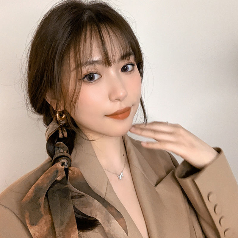 送料無料 シュシュ 単品 1個 リボン ヘアゴム 揺れる 垂れる 長め 長い ヘアアクセ...