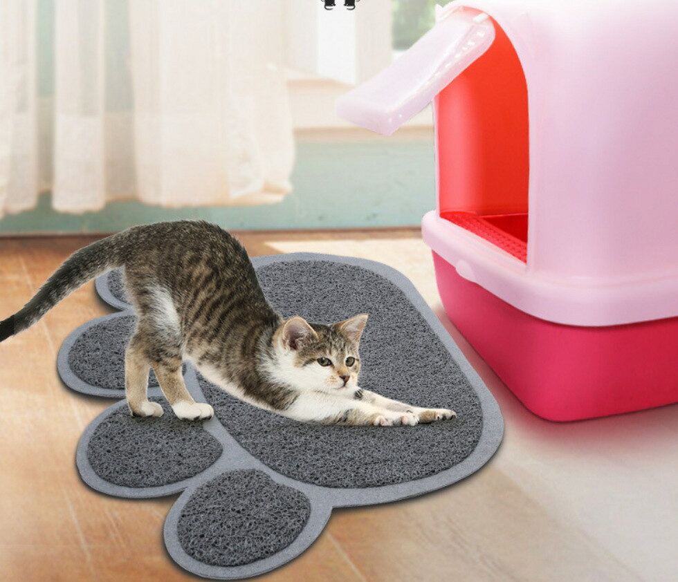 送料無料 砂取りマット 猫用 30×40cm ネコ ペット用品 トイレマット 滑り止め 肉球...