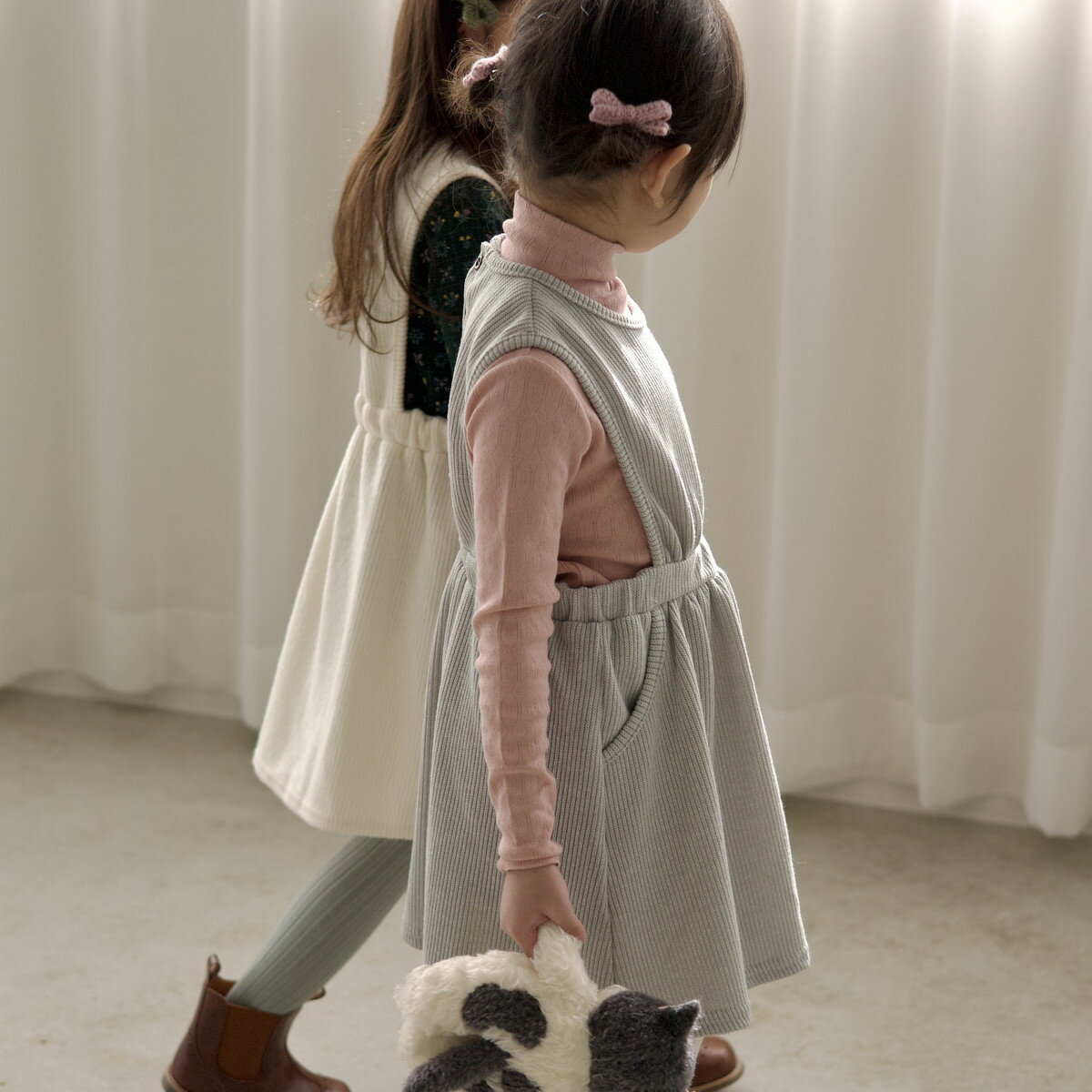 送料無料 ワンピース ニット エプロン ドレス 子供服 韓国子供服 海外子供服 おし...