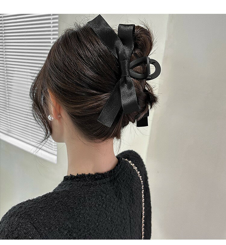 Plus Naoの送料無料 バンスクリップ ヘアクリップ レディース ヘアアクセサリー 髪留め 髪飾り ヘアアレンジ リボン かわいい おしゃれ｜アングル2