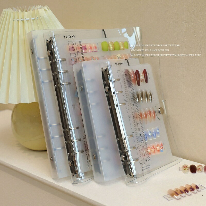 送料無料 ネイルチップファイル ネイルチップブック 2ページ付属 ボタン ネイルア...