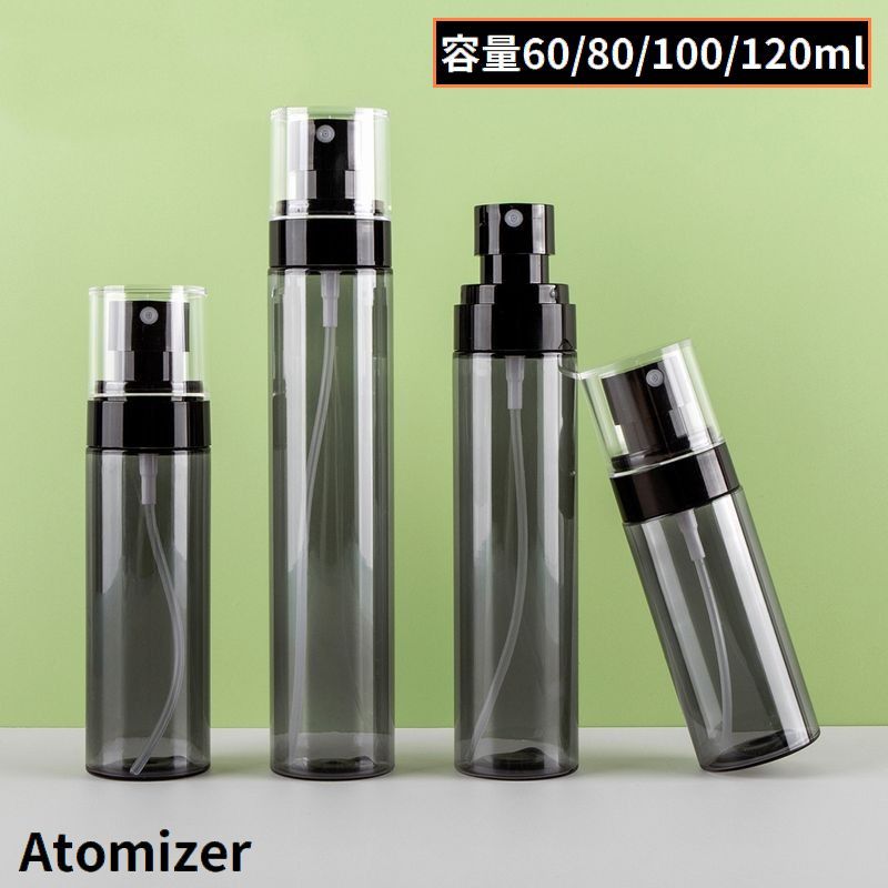送料無料 アトマイザー 容量60 80 100 120ml 小分け 詰め替え容器 スプレーボトル 香水 化粧水 旅行 携帯用 透明 クリア