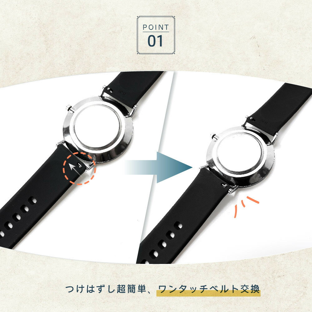 送料無料 時計用ベルト バンド 20mm 22...の紹介画像3