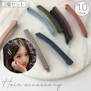 送料無料 ヘアピン 2個セット レディース 女性 ヘアアクセサリー 長方形 無地 単色 シンプル ヘアアレンジ まとめ髪 髪留め 髪飾り 普段使い お出かけ お...