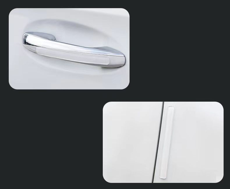 Plus Naoの送料無料 ドアクッション シリコンパッド 2枚セット 貼り付け 粘着式 長方形 ショート ミドル ロング 透明 クリア 防音 衝撃吸収 傷防止 便利｜アングル3