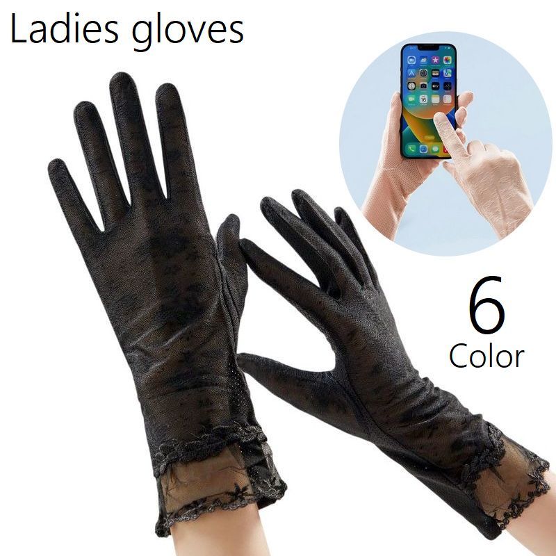 送料無料 手袋 レディース 女性 婦人 日焼け対策 紫外線対策 レース シースルー 透け感 メッシュ 通気性 滑り止め 花柄 フラワー 上品 おしゃれ お出掛け 運転