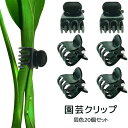 送料無料 園芸クリップ 20個セット 園芸用品 誘引クリップ クリップ 支柱 プラスチック 園芸 ガーデニング 植物 花 つる 枝 サポート 固定 家庭菜園
