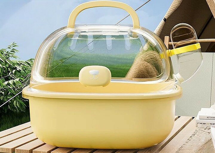 送料無料 小動物用キャリーケース キャリーバッグ ペット用品 ハードケース ケージ...