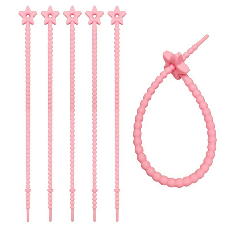 送料無料 ケーブルバンド 5個セット ケーブルクリップ シリコンバンド スター ケーブルホルダー 結束 まとめる シンプル調節可能 かわいい おしゃれ イヤホン コード 充電器 束ねる 結束バンド 配線 整理整頓 整理用品 スッキリ 調節可能 収納