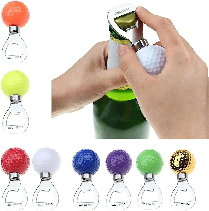 送料無料 ボトルキャップオープナー ゴルフボール ビール 栓抜き 面白い ギフト 男性 女性 レディース メンズ ゴルフボトルキャップオープナー ゴルフ愛好家 ワインツール 滑り止め キャンプ 酒用品 おしゃれ plusnao-10403589 Plus Nao サンプル画像2