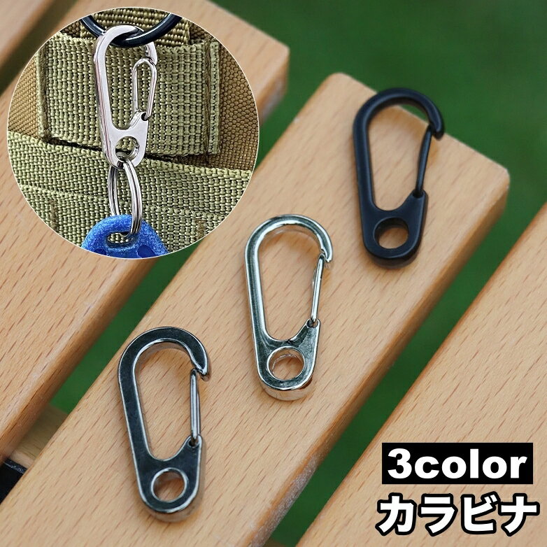 送料無料 カラビナ 単品 1個 キーホルダー Dカン Dリング キーリング フック 吊り下げ ぶら下げ アウトドア 旅行 外出 シンプル