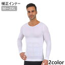 送料無料 補正インナー メンズ 大きいサイズ 補正下着 引き締めインナー シャツ インナーウェア 半袖 クルーネック ウエスト お腹まわり ぽっこりお腹 無地 ...