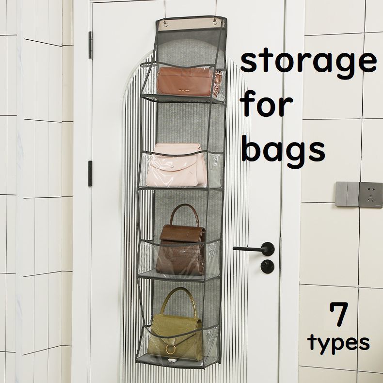 送料無料 バッグ用吊り下げ収納 収納ラック 鞄用 カバン 押し入れ収納 コンパクト 幅を取らない シンプル 無地 透ける 中が見える 耐久性 おしゃれ 定番 かわいい