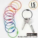 送料無料 ワイヤーキーリング ロックワイヤー 4個組 ネジ式 ワイヤーキーホルダー 鍵 紛失 落下 盗難防止 アクセサリーパーツ 多機能