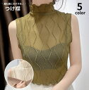 送料無料 つけ襟 付け襟 レディース 女性用 婦人服 ハイネック 立ち襟 フェイクカラー 総レース メロウフリル シースルー 透け感 重ね着用 トップス ノースリーブ 可愛い おしゃれ お出掛け
